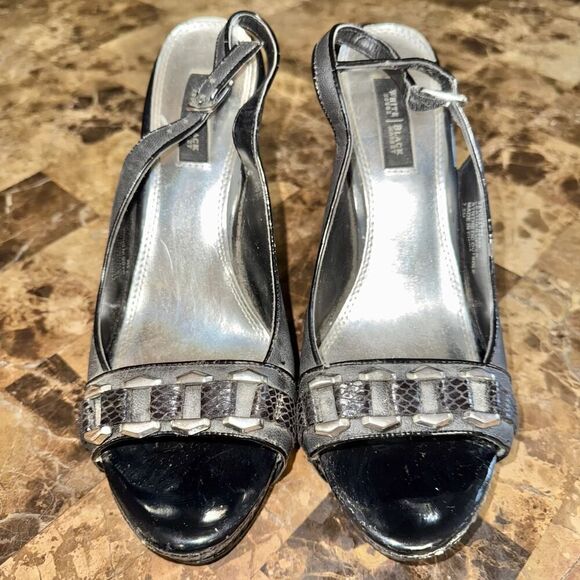 White House Black Market Embellished Wedge Heels - Size 7 - Picture 4 of 11